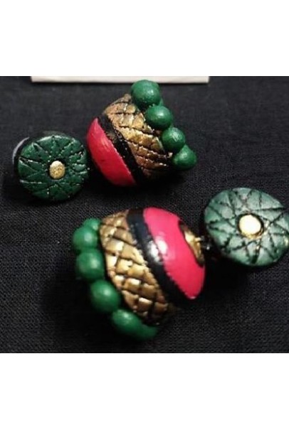 Handpainted Terracotta Jewellery – Ear rings Handpainted Terracotta Jewellery – Ear rings